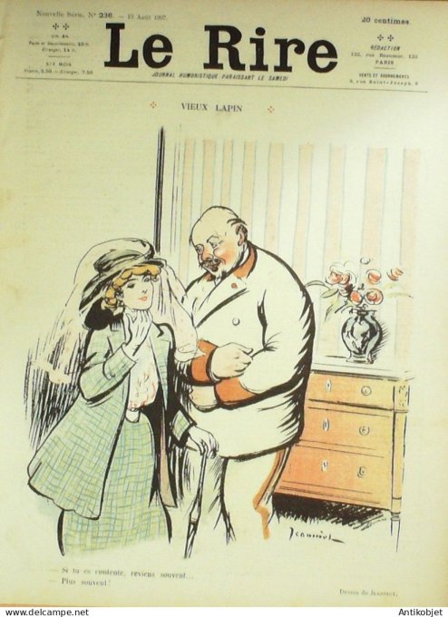 Le Rire 1907-08-10 # 236 Journal humoristique Ed.Originale Old England