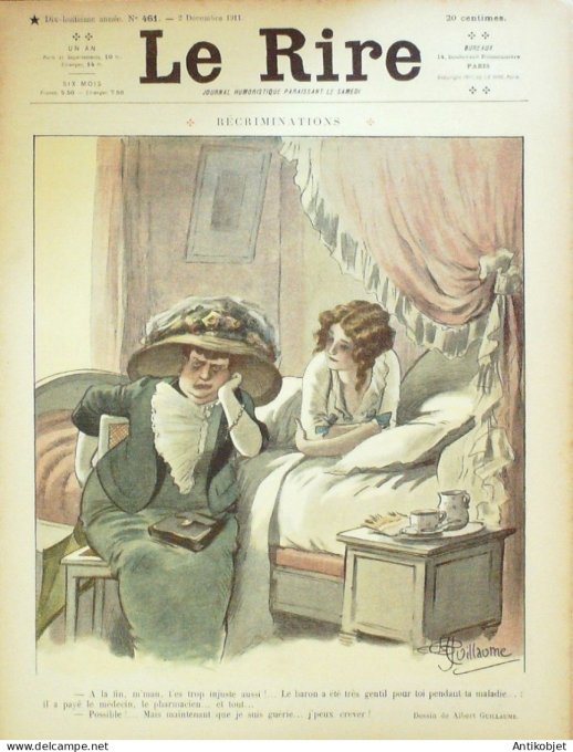 Le Rire 1911-12- 2 # 461 Journal humoristique Ed.Originale Cure merveilleuse