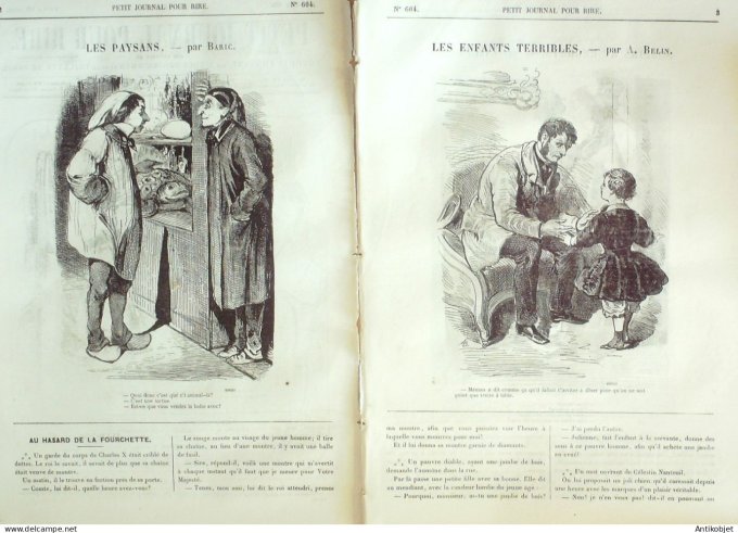Petit journal pour Rire 1866 # 604 Les enfants terribles Belin