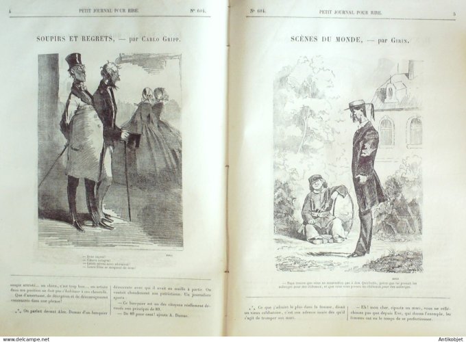 Petit journal pour Rire 1866 # 604 Les enfants terribles Belin