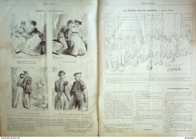 Le Journal Amusant 1870 #  768 La mobile au camp de Saint-Maur par Rando