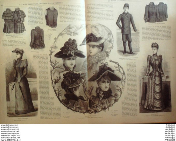 Journal + Patron Mode illustrée  1890 # 40 (with Pattern)