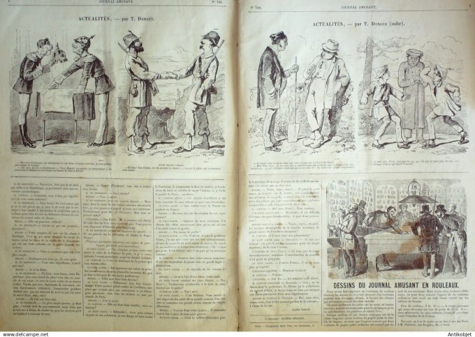 Le Journal Amusant 1870 #  768 La mobile au camp de Saint-Maur par Rando