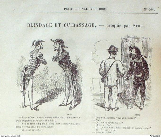 Petit journal pour Rire 1866 # 604 Les enfants terribles Belin