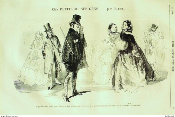 Petit journal pour Rire 1859 # 211 Pendant le mois Grevin