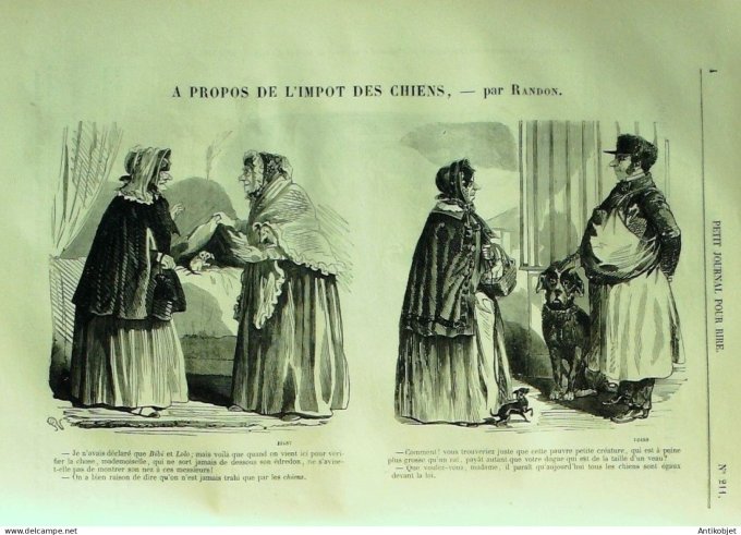 Petit journal pour Rire 1859 # 211 Pendant le mois Grevin