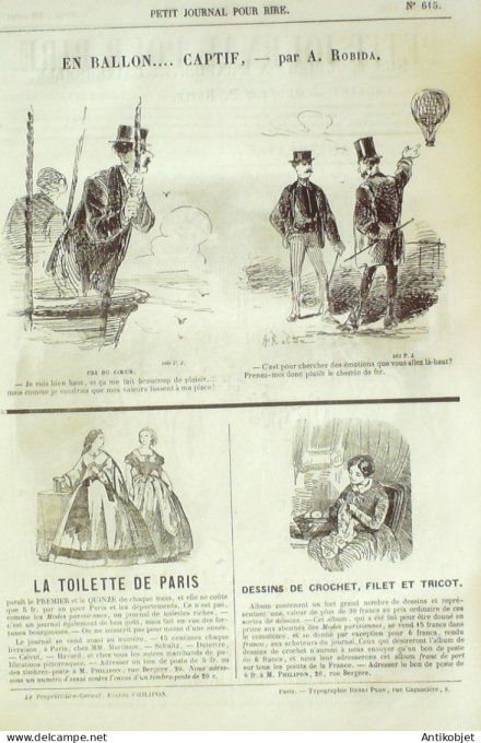 Petit journal pour Rire 1866 # 615 Annuaire Mahieu de l(Arome