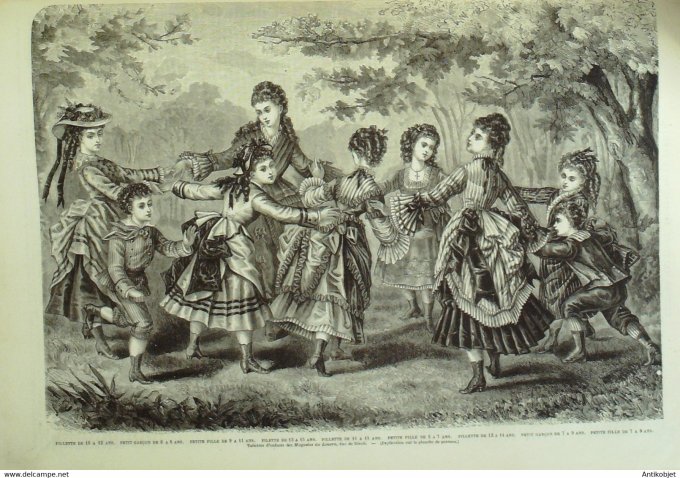 La Mode illustrée 1873 14è année complète reliée 52º