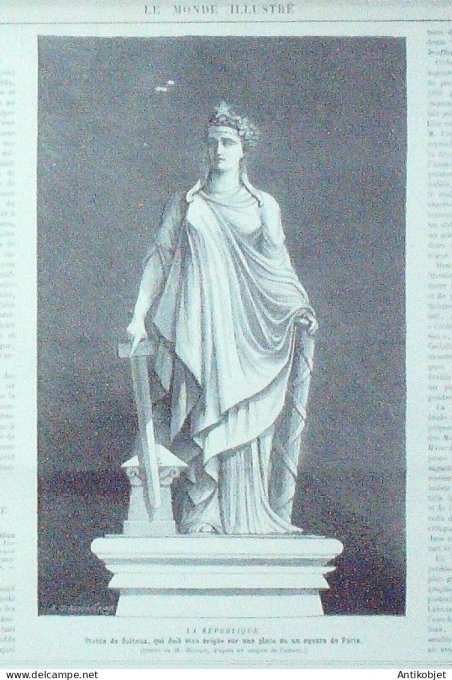 Le Monde illustré 1879 n°1151 Espagne Montserrat Statue de Soitoux