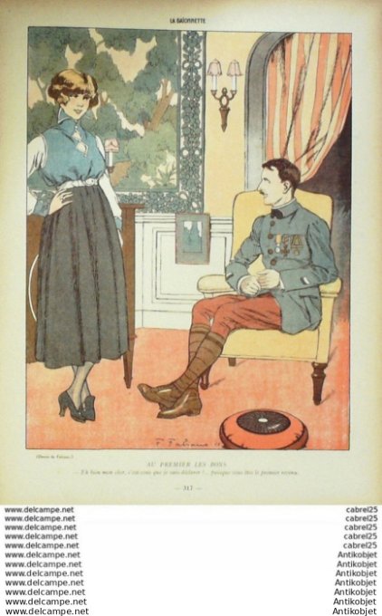 La Baionnette 1916 # 046 (L'impactT Sur Le Revenu) Willette  Bofa Capy Genty