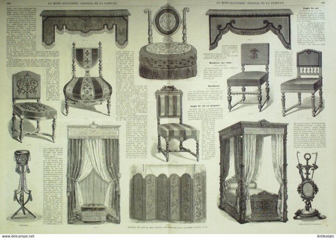La Mode illustrée 1873 14è année complète reliée 52º
