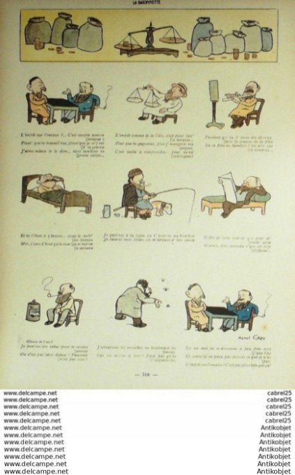 La Baionnette 1916 # 046 (L'impactT Sur Le Revenu) Willette  Bofa Capy Genty