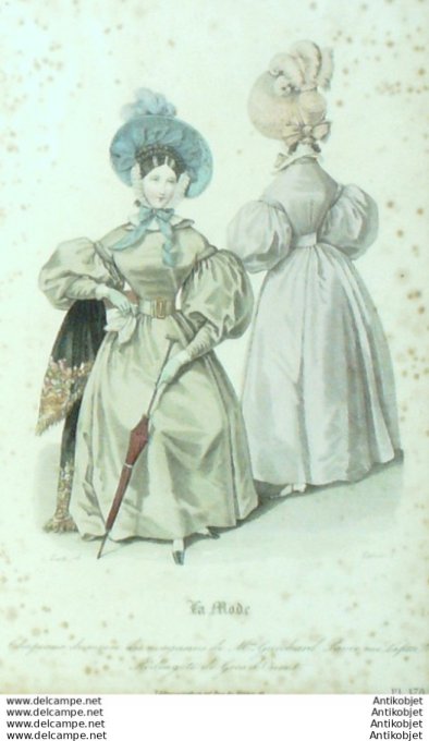 Gravure La mode 1831 # 178 (aquarelle old Fashion plate)