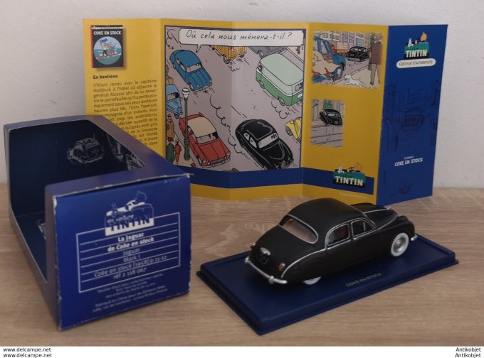 Tintin Coke en Stock Jaguar Mark I 1958 Atlas 1:43