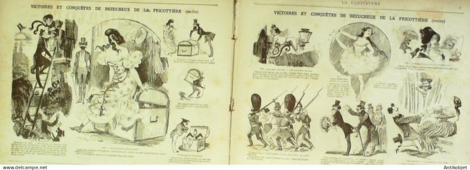 La Caricature 1880 #  12 Pavé de Paris Bezucheux de la fricotière Robida Trick Morland