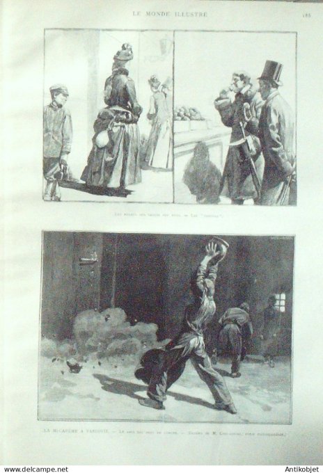 Le Monde illustré 1891 n°1771 Montpellier (34) Bruxelles Pologne Varsovie Tricycle au pétrole