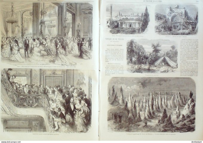 Le Monde illustré 1868 n°627 Espagne Barcelone Turquie Urgub Angleterre Liverpool Chine Ambassadeurs