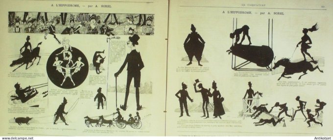 La Caricature 1884 #247 Le long des plages Robida Chine Sorel Courbet par Luque Job