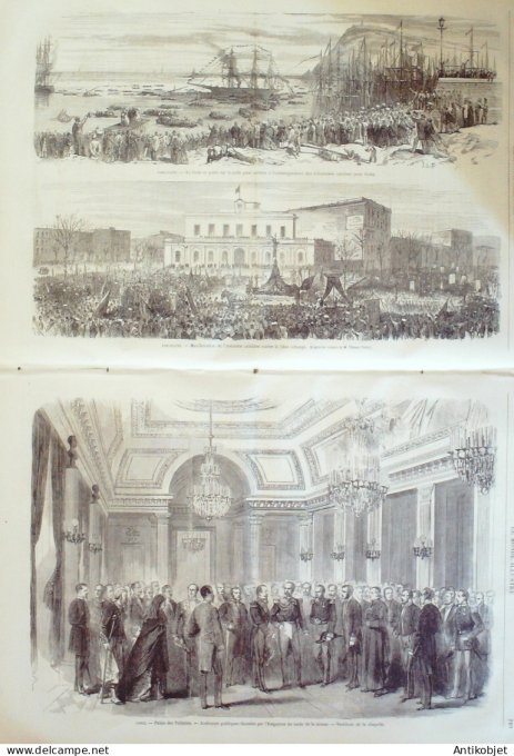 Le Monde illustré 1868 n°627 Espagne Barcelone Turquie Urgub Angleterre Liverpool Chine Ambassadeurs