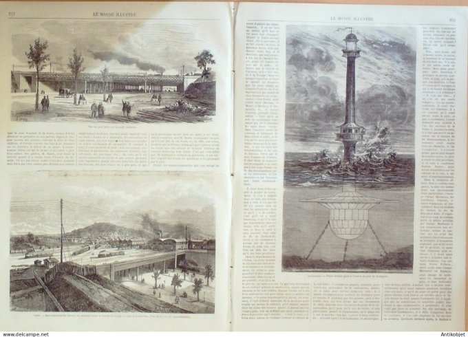 Le Monde illustré 1868 n°627 Espagne Barcelone Turquie Urgub Angleterre Liverpool Chine Ambassadeurs
