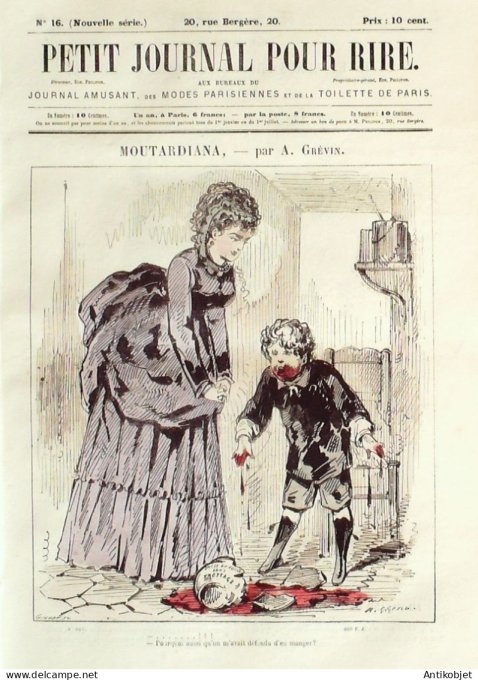 Petit journal pour Rire 1868 #   16 A quoi sert une canne Telory