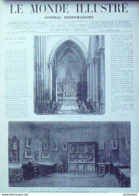 Le Monde illustré 1880 n°1214 Portugal Lisbonne Vésuve Oberammergau Chili Callao Rome