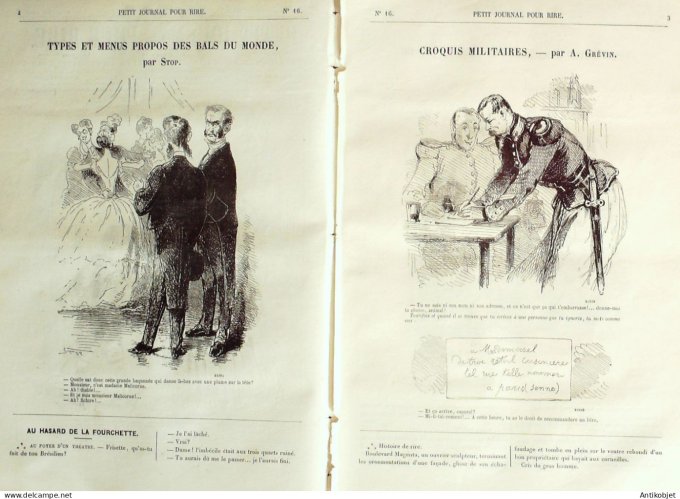 Petit journal pour Rire 1868 #   16 A quoi sert une canne Telory