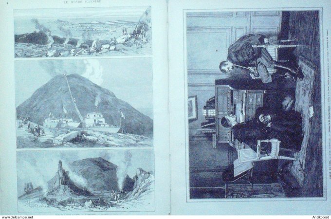 Le Monde illustré 1880 n°1214 Portugal Lisbonne Vésuve Oberammergau Chili Callao Rome
