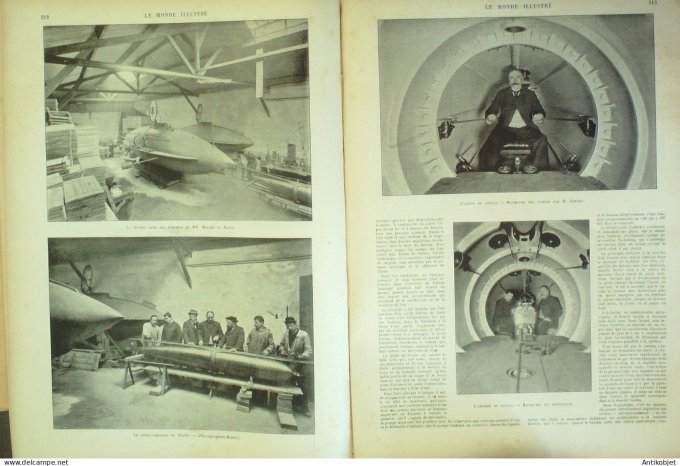 Le Monde illustré 1895 n°2016 Guide-torpilles du Goubet propulseur