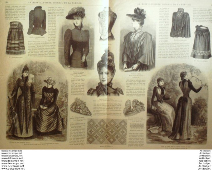 Journal + Patron Mode illustrée  1890 # 36 (with Pattern)