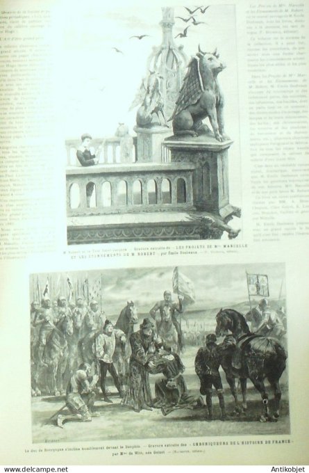 Le Monde illustré 1884 n°1446 Villeneuve-L'Etang (78) Tonkin Hanoi Mexique Mérida