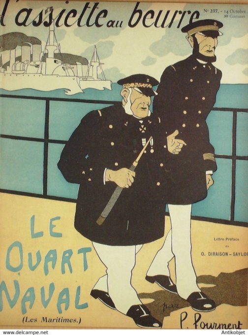 L'Assiette au beurre 1905 # 237 Le quart Naval Les Maritimes Fourment