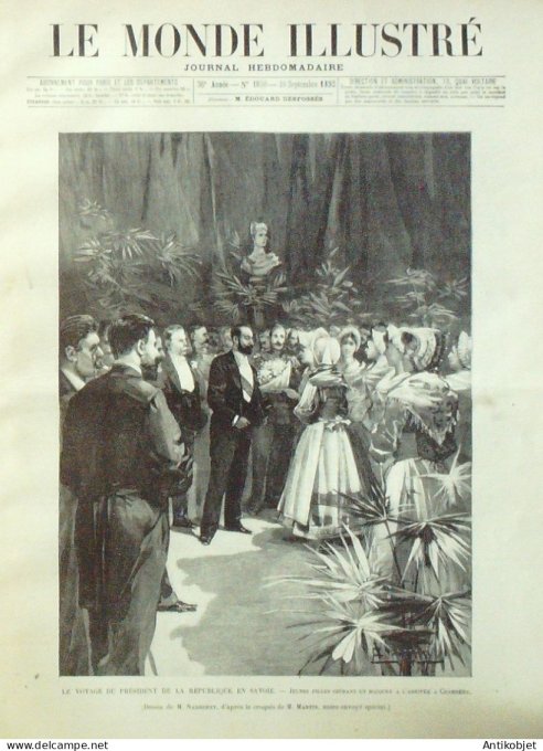 Le Monde illustré 1892 n°1850 Chambéry (73) Maroc troupes Angherristes shériffiennes Royan (17)