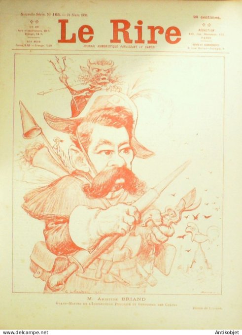 Le Rire 1906-03-31 # 165 Journal humoristique Ed.Originale M.Aristide Briand