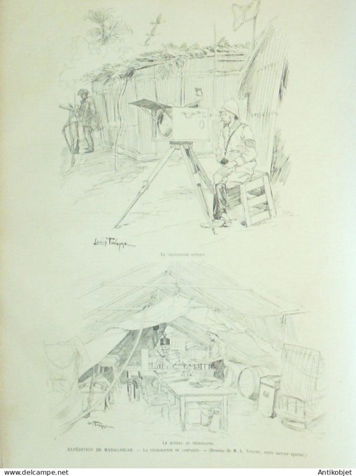 Le Monde illustré 1895 n°1998 Madagascar Marovay Dieppe (76) St-Quentin (02) Bizerte