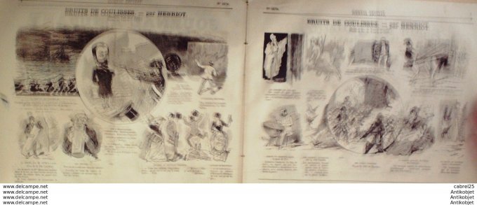 Le Journal Amusant 1886 n°1578 Paysannerie Grevin Theatre Odeon Renee Mauprein Stop Milaitaires