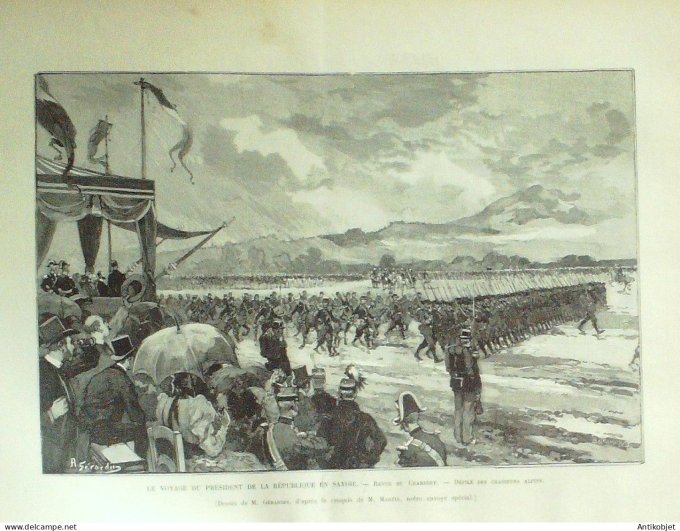 Le Monde illustré 1892 n°1850 Chambéry (73) Maroc troupes Angherristes shériffiennes Royan (17)