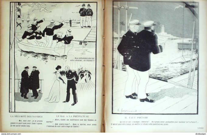 L'Assiette au beurre 1905 # 237 Le quart Naval Les Maritimes Fourment