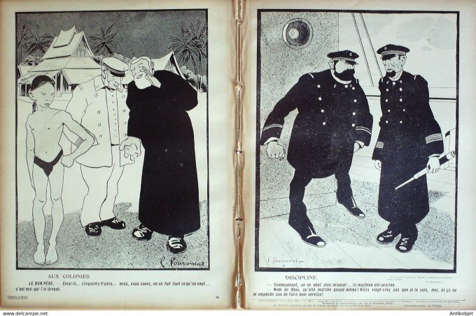 L'Assiette au beurre 1905 # 237 Le quart Naval Les Maritimes Fourment
