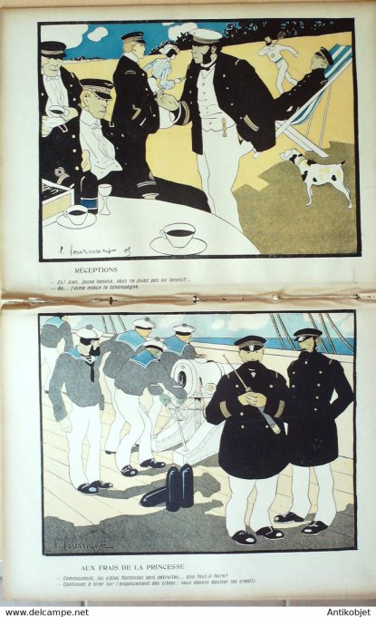 L'Assiette au beurre 1905 # 237 Le quart Naval Les Maritimes Fourment