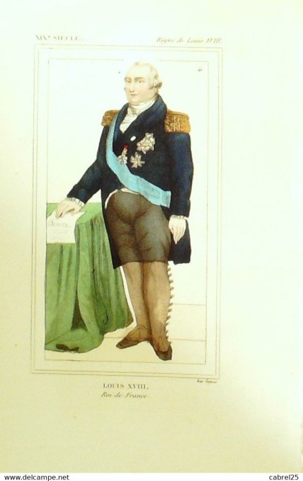 Louis Xviii Roi De France 19ème Louix Xviii 1852