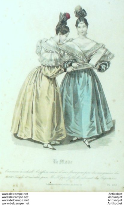 Gravure La mode 1831 # 188 (aquarelle old Fashion plate)