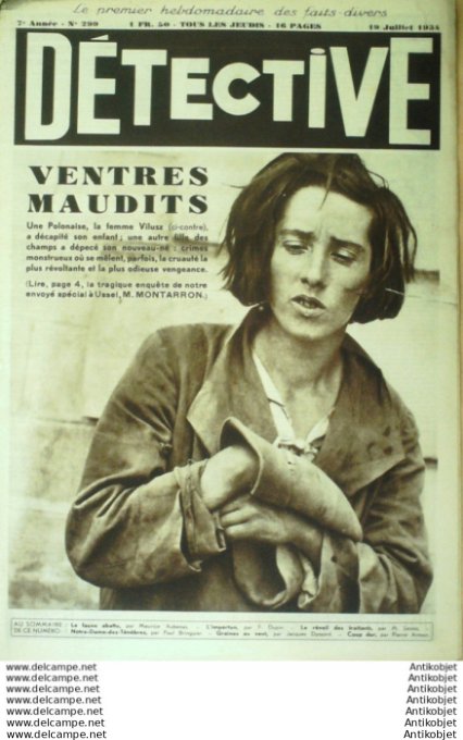 Détective 1934 # 299 Moiry Guyane St-Laurent Maroni cirque Boulogne