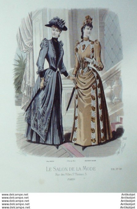 Gravure Mode Salon 1888 #  955 (Old Fashion plate)