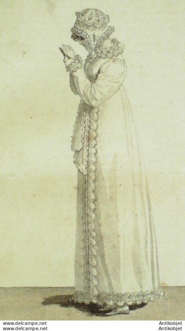 Costume Parisien 1812 # 1234 Redingote du matin en perkale