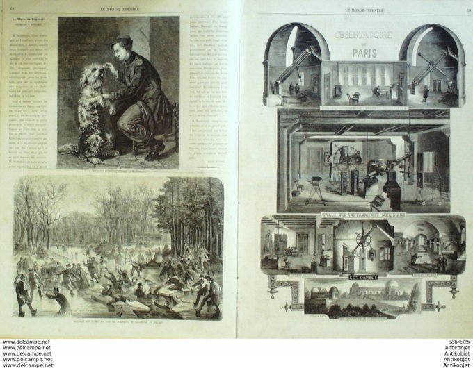 Le Monde illustré 1862 n°251 Idonésie Java Chasse Au Tigre Observatoire De Paris
