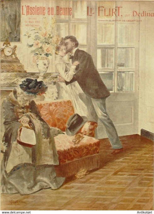 L'Assiette au beurre 1903 # 103 Le flirt Dedina