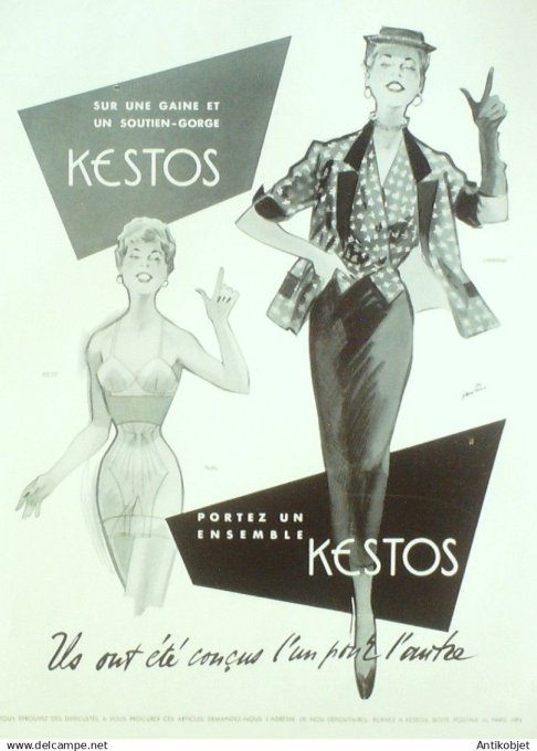 Publicité Lingerie Kestos Vahiné signée Paulin 1998