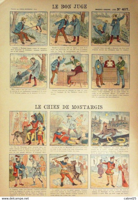 Le Chien  de Montargis -Le Bon Juge (Pellerin d'epinal)