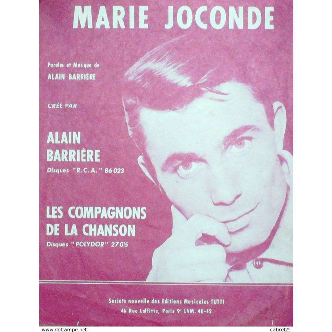 BARRIERE ALAIN-MARIE JOCONDE-1983